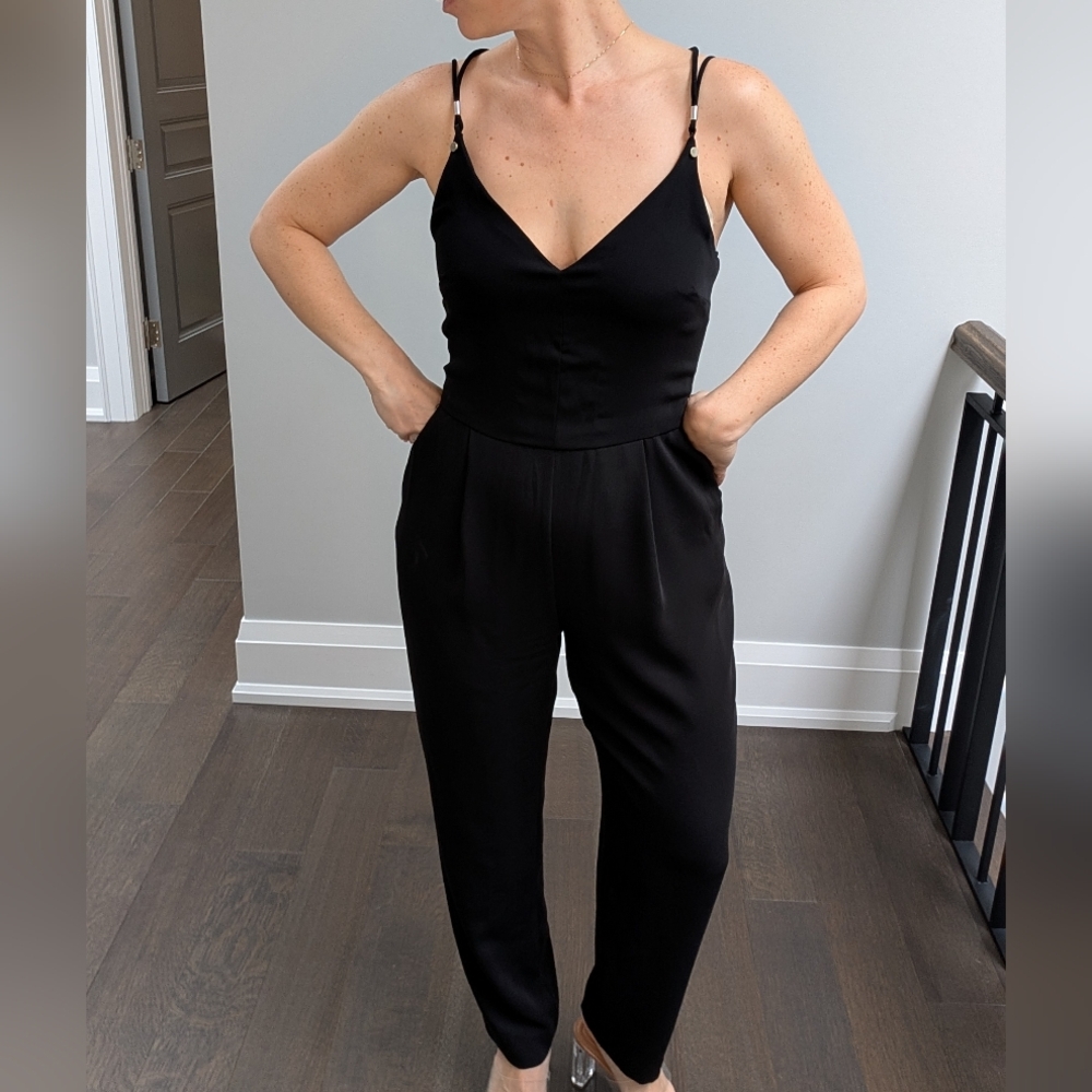 Zara Black Strappy Jumpsuit